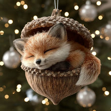 Afbeelding in Gallery-weergave laden, Acorn Dreams – Slapende Bosvriendjes – Handgemaakt om op te hangen