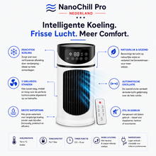 Afbeelding in Gallery-weergave laden, NanoChill Pro - Mobiele luchtkoeler – Geen installatie nodig | Koelt met één druk op de knop