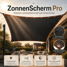 Afbeelding in Gallery-weergave laden, Zonbescherming Pro – Premium zonbeschermingsnet voor terras & tuin