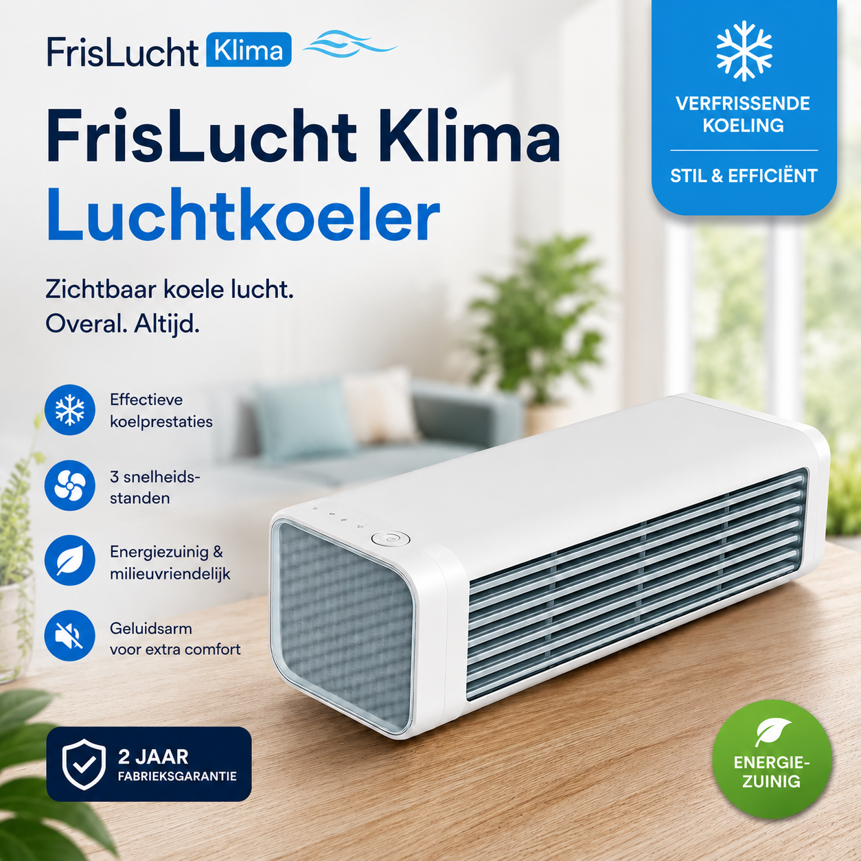 FrisLucht Klima – Mobiele luchtkoeler zonder installatie